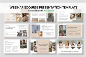 Webinar Ecourse Professional Presentation Templates Powerpoint